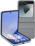 Samsung Galaxy Z Flip 6 512GB Blauw 5G + Samsung Back Cover Kunstleer Grijs